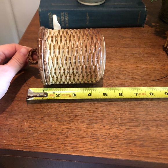 Vintage Otagiri Basket Weave Condiment/Jam Honey Pot & Knife Excellent condition - Picture 4 of 4